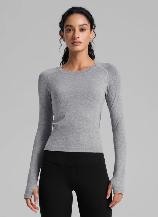 Seamless Slim Long Sleeve Waist Length