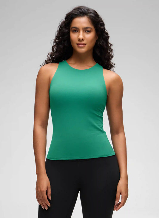 Butterluxe Built in Bra Scoop Neck Tank