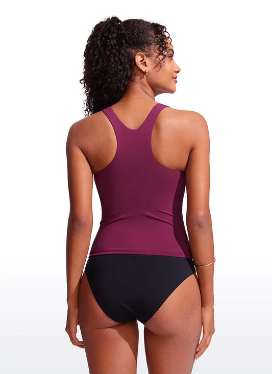 High Neck Racerback Tankini Top