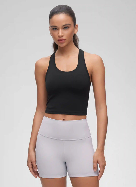 Butterluxe Cropped Racerback Tank