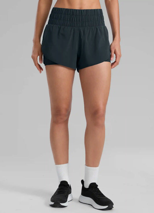 Feathery-Fit Soft  2 in 1 High Rise Shorts 3''