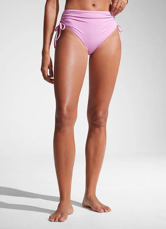 Adjustable Ruched Side Tie Bikini Bottom